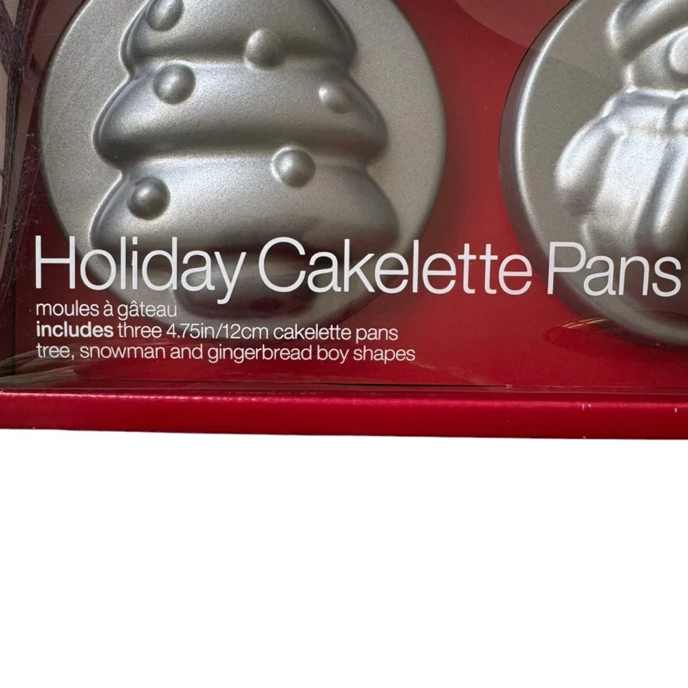 Crate & Barrel Holiday Cakelette Pans - Set of 2, 6 total | NWT